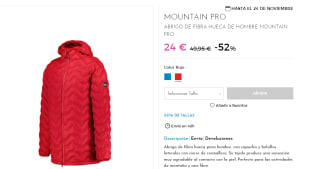 Chaqueta Mountain Pro con relleno de fibra hueca de montaña de hombre por 24€