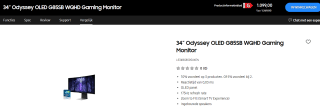 Samsung Odyssey OLED G8 - LED-Monitor voor €1099 bij Samsung