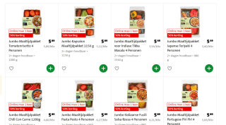 50% korting op alle Jumbo maaltijdpakketten