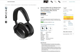 Auriculares Bowers & Wilkins Px7 S2 inalámbricos con bluetooth y cancelación de ruido por solo 147€