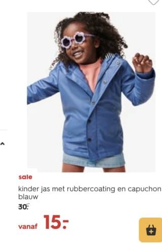 Kinderjas met capuchon voor €15