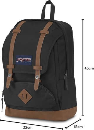 JanSport Cortlandt Backpack Black voor €23,95 bij Amazon