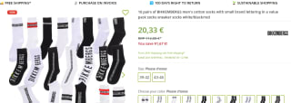 16 paar Bikkembergs herensokken voor €20 bij Outlet46