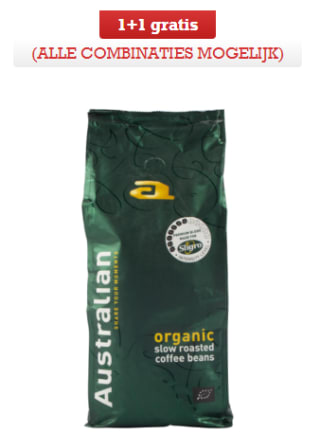 Australian koffiebonen kilozakken 1+1 gratis bij Sligro
