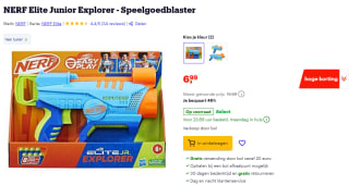 NERF Elite Junior Explorer Speelgoedblaster voor €6,99 via Bol