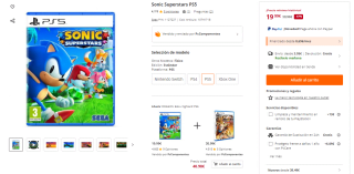 Videojuego Sonic Superstars PS5 por 19,99€