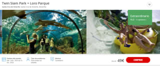 Entradas de Siam Park + Loro Parque desde solo 53€