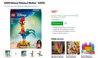Lego Heihei Disney Vaiana 2 voor €33,99 bij Bol