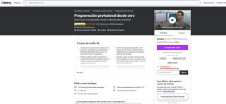Programación profesional desde cero Gratis con Udemy