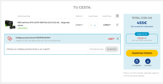 MSI GeForce RTX 4070 VENTUS 2X E1 12G OC por solo 455€ Segunda mano en Ldlc