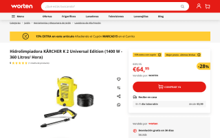Hidrolimpiadora Kärcher K 2 Universal Edition por 55,21€