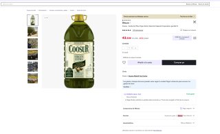 Coosur Aceite de Oliva Virgen Extra Selección Especial Cooperativa por 42,50€ (Nuevos usuarios por 30,50€)