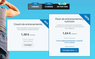 60% descuento en todos sus planes entrenamiento Freeletics desde 0,65€ la semana pasada brutal