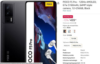 POCO F5 Pro triple camera, 12+256GB voor €499,90 bij Amazon