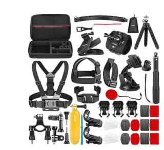 Kit de Accesorios para Cámara 50 en 1 Compatible con GoPro Hero y mas con maletin por solo 23,85€