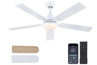 Ventilador Techo132cm para Interior con Luz LED y Mando a Distancia Empotrado Regulable por 89,99€