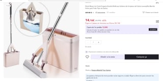 Mopa con cubo Klack K56 apto todo tipo suelos por 14,16€ (cuenta nueva por 8,50€)