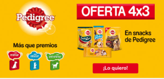 4x3 en snacks de Pedigree en Tiendanimal.
