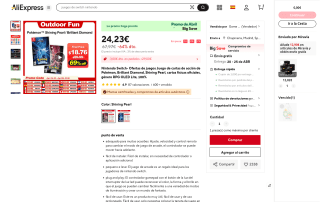 Juego de Cartas Pokémon por 24,23€