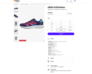 Zapatillas Adidas ADIZERO RC 4 por solo 38,70€