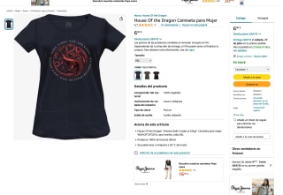 Camiseta House Of the Dragon Mujer por solo 6,80€