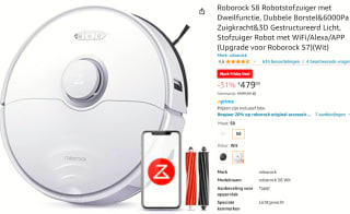 Roborock S8 Robotstofzuiger met Dweilfunctie voor €479 bij bol.com