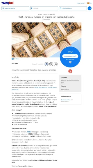 Grecia y Turquía en Crucero desde 953€.