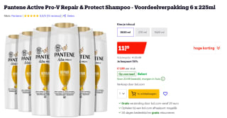 Pantene Active Pro-V Repair & Protect Shampoo 6 stuks voor €11,25 bij Bol.com