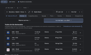 Vuelos directos Barcelona - Baden desde 36€
