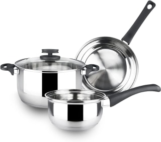 MAGEFESA STYLE Batería de cocina, 4 piezas, cacerola, cazo, sartén,por 19€ -Tambien en mediamarkt -