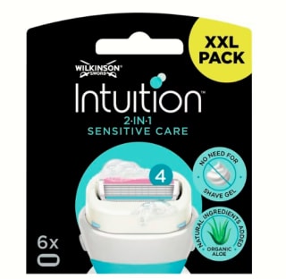 Wilkinson Sword Intuition 2-in-1 Sensitive Navulmesjes 6- pack 1+1 gratis bij Kruidvat