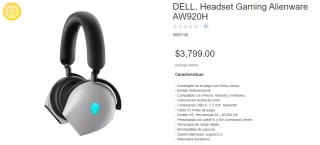 Audífonos DELL Alienware AW920H por $3,799 | Descuento Costco