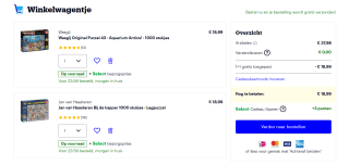1+1 gratis op Jan van Haasteren en Wasgij puzzels bij Bol.com
