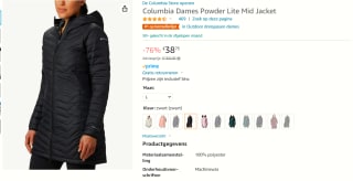 Columbia Women Powder Lite tussenjas voor €38,75 bij Amazon