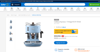 Cafetera DeLonghi Vintage Ecov 311 Azul por $99.990