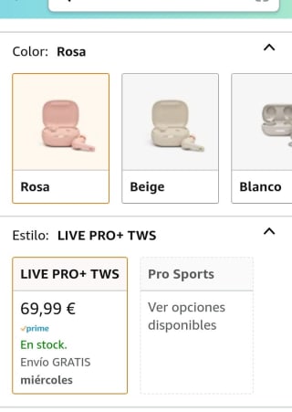 JBL LIVE PRO+ TWS – Auriculares inalámbricos por 69,99€.