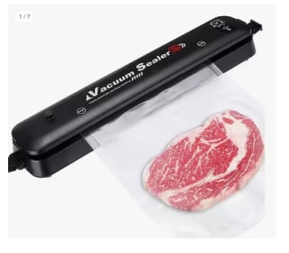 Maquina Envasadora de Alimentos + 9 bolsas por 11.05€ (Cuenta Nueva 6.63€)