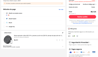Robot RobotLefant M210 Pro aspirador control Wi-Fi/App/Alexa por 80,12€solo