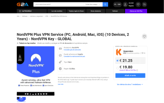 NordVPN Plus 2 años por 21,25€
