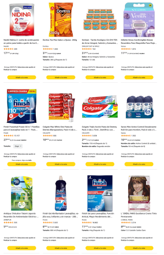 Compra 3 por el precio de 2 alimentación e higiene en Amazon