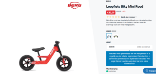 BERG Biky Mini loopfiets voor €49,99 bij Decathlon