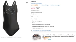 Adidas Big Bars Badpak Dames voor €18 bij Amazon
