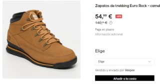 Botas para Hombre Timberland Euro Rock por 54.99€