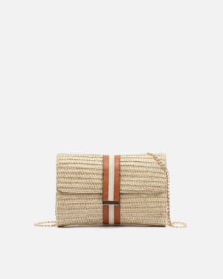 Bolso bandolera efecto rafia por 11€