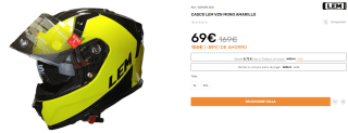 Casco de Moto integral Lem Vzn Mono. por 69€