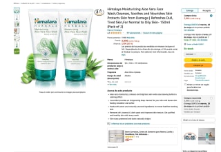 2 unidades Limpiador Facial Hidratante al Aloe Vera 150 ml pors solo 3,99€