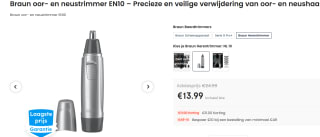 Braun oor- en neustrimmer EN10r voor €13,99 bij Ochama