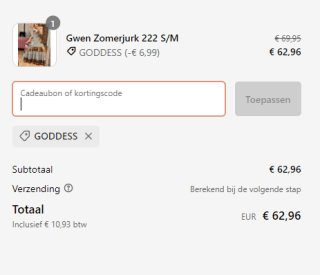 10% korting op alle jurken bij The TwoSisters