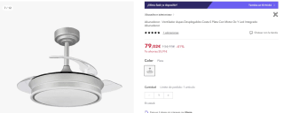 Electrodomésticos de cocina y ventiladores de techo a precios de locura