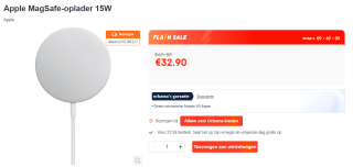 Apple MagSafe draadloze oplader voor €32,90 bij Ochama